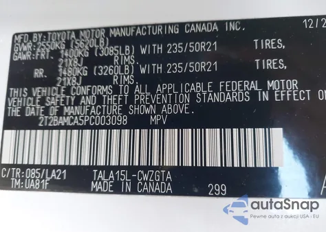 2023 Lexus Rx 350 Luxury from USA, damaged, VIN 2T2BAMCA5PC003098